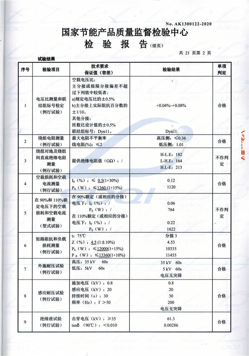 高低压试验报告-S11-1250青山青山青山油浸式变压器-2.jpg